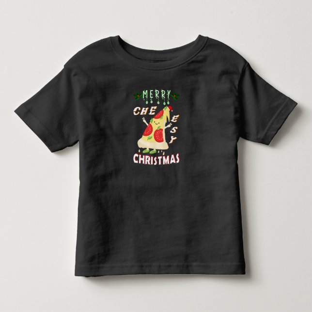 Merry Cheesy Weihnachten Weihnachten Weihnachten P Kleinkind T-shirt (Vorderseite)