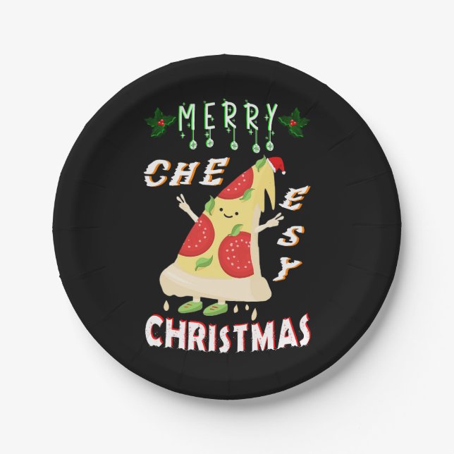 Merry Cheesy Weihnachten Weihnachten Weihnachten P Pappteller (Vorderseite)