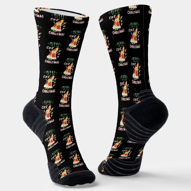 Merry Cheesy Weihnachten Weihnachten Weihnachten P Socken (Gewinkelt)