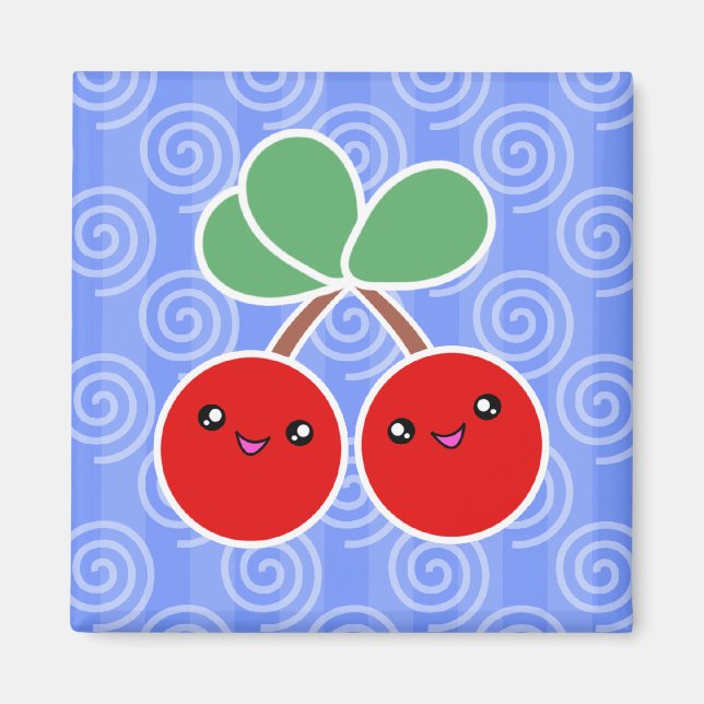 Merry Cherry Kawaii Magnet (Vorne)