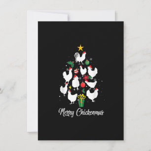 Merry Chickenmas Weihnachtsbaum Weihnachten Weihna Einladung