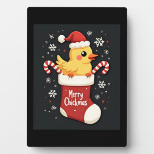 Merry Chickmas Chicken Fotoplatte