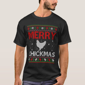 Merry Chickmas Chicken Xmas Geschenk hässlich Chri T-Shirt