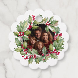 Merry Chistmas Editable Foto Family Geschenkanhänger