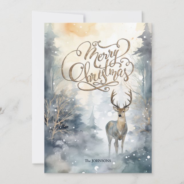 Merry Chistmas Feiertagskarte (Vorderseite)