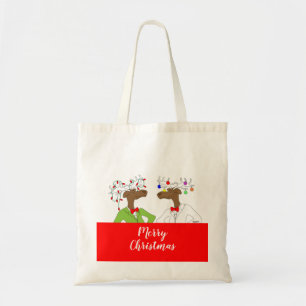 Merry Chocolate Holiday Moose Tragetasche