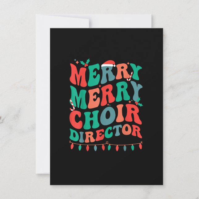 Merry Choir Director Christmas Choir Directors Xma Einladung (Vorderseite)