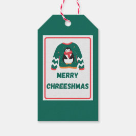 Merry Chreeshmas Penguin Sweater Geschenkanhänger