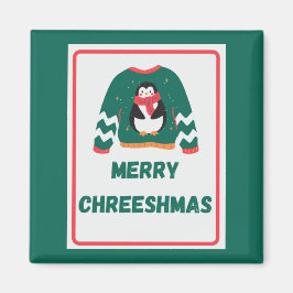 Merry Chreeshmas Penguin Sweater Magnet