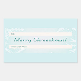 Merry Chreeshmas Snowflake Geschenk Rechteckiger Aufkleber