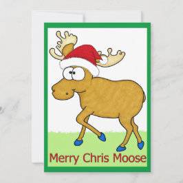 Merry Chris Moose Christmas Feiertagskarte