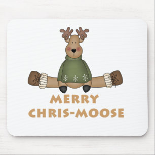 Merry Chris-Moose T - Shirt und Geschenke Mousepad