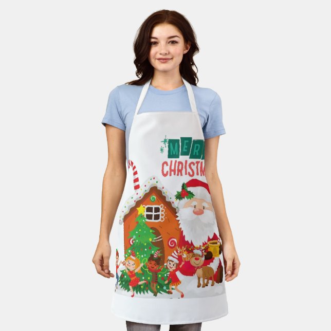 Merry Chrismas Schürze (Getragen)
