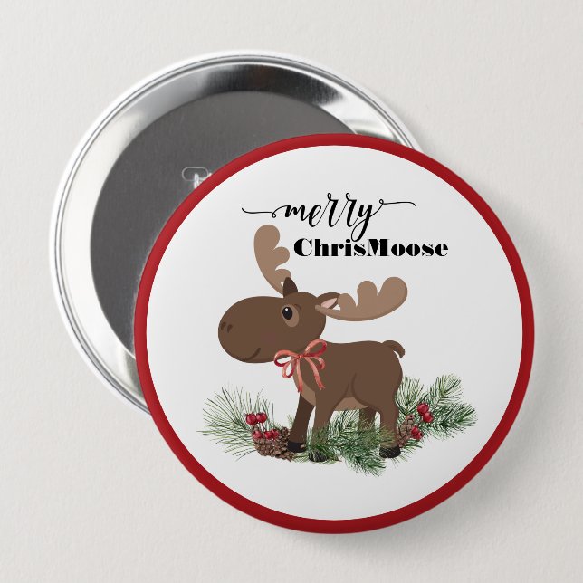 Merry ChrisMoose Button (Vorne & Hinten)