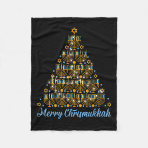 Merry Chrismukkah 2022 Happy Hanukkah Christmas Tr Fleecedecke