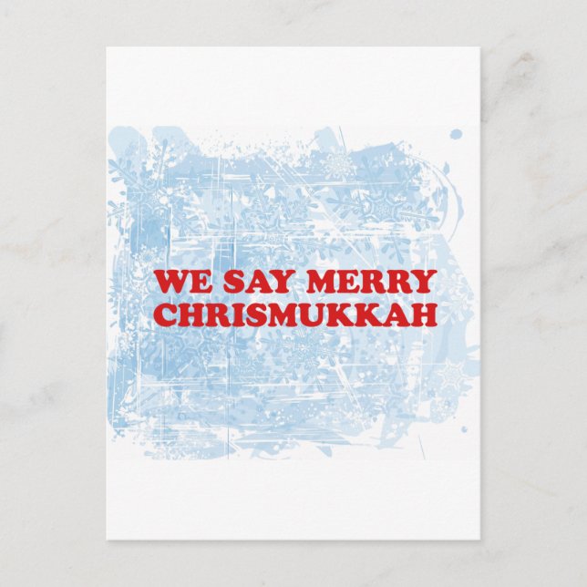 merry chrismukkah feiertagspostkarte (Vorderseite)