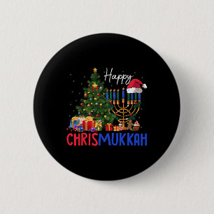 Merry Chrismukkah Happy Christmas Hanukkah 2 Button