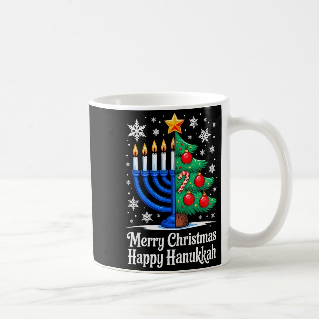 Merry Chrismukkah Happy Christmas Hanukkah Matchin Kaffeetasse (Rechts)