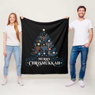 Merry Chrismukkah Jewish Holiday Hanukkah Fleecedecke