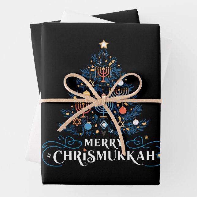 Merry Chrismukkah Jewish Holiday Hanukkah Geschenkpapier Set (Beispiel)