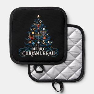 Merry Chrismukkah Jewish Holiday Hanukkah Topflappen
