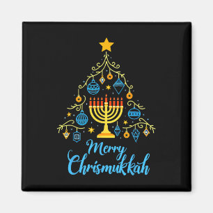 Merry Chrismukkah Menorah Weihnachtsbaum Chanukah Magnet