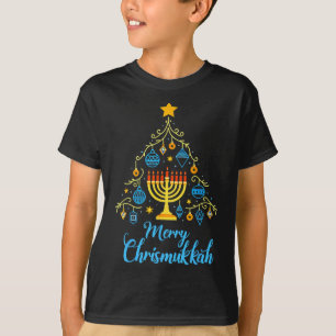 Merry Chrismukkah Menorah Weihnachtsbaum Chanukah T-Shirt