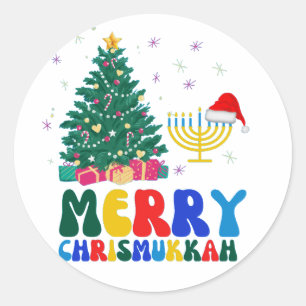 Merry Chrismukkah Runder Aufkleber
