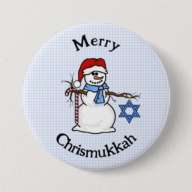 Merry Chrismukkah Snowman Button (Vorderseite)