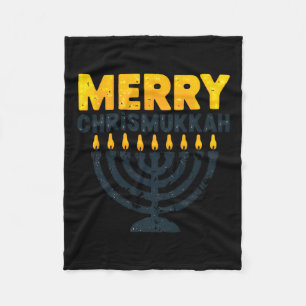 Merry Chrismukkah Weihnachten Hanukkah Chanukiah G Fleecedecke