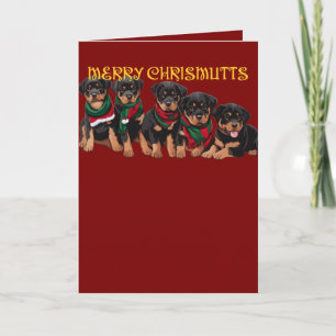 Merry Chrismutts Weihnachtsferien Welpen Festlich Feiertagskarte