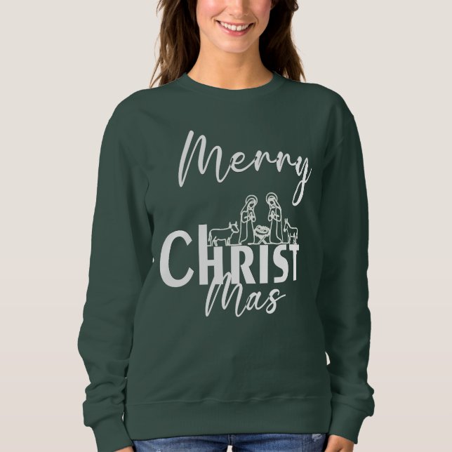 Merry Christ Mas Christian Christmas✨ Sweatshirt (Vorderseite)