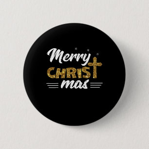 Merry Christ Mas Funny Christmas Familie Matching Button