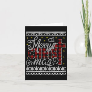 Merry Christ Mas Jesus Christlich Pajamas Ugly Chr Karte