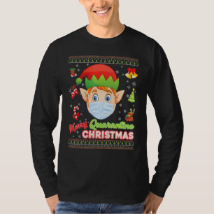 Merry Christ Mask Santa Elf Gesicht Maske Weihnach T-Shirt