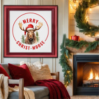 Merry Christ-moose Funny Christmas Moose