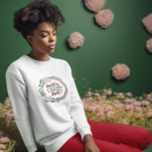 Merry CHRIST Wreath Christlich Ladys Long