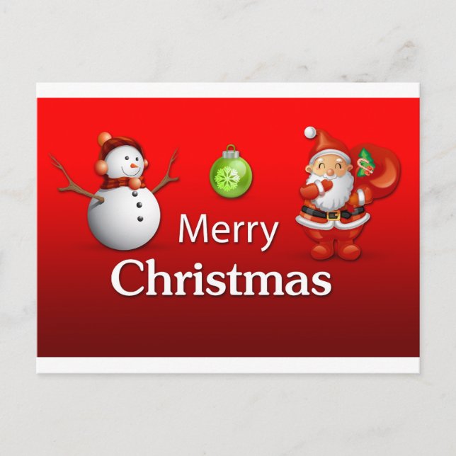 merry-christma-new1 feiertagspostkarte (Vorderseite)