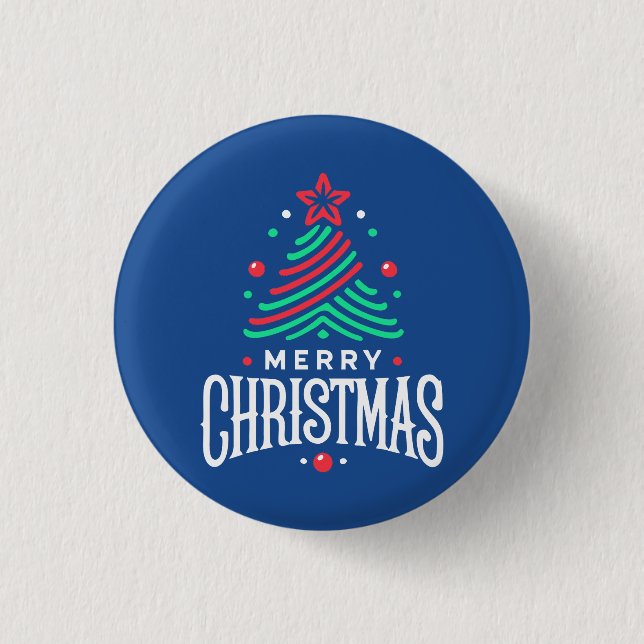 Merry Christmas 1 Button (Vorderseite)