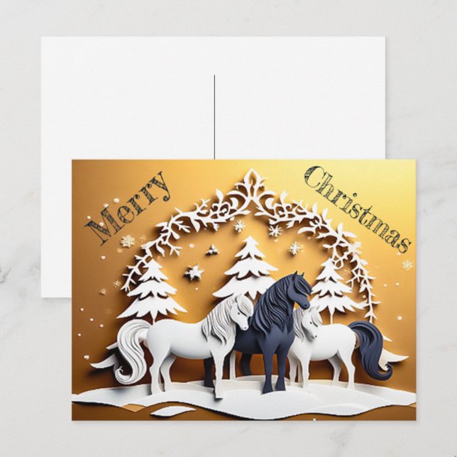 Merry Christmas - 1 Postkarte (Vorne/Hinten)