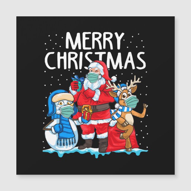 Merry Christmas 2023 Magnetkarte (Vorderseite)