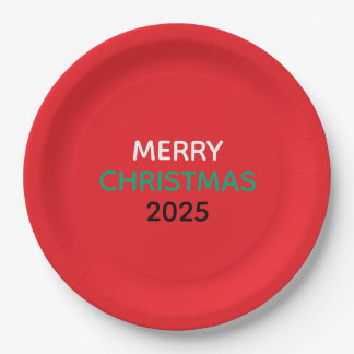 MERRY CHRISTMAS 2025 PAPER PLATES PAPPTELLER