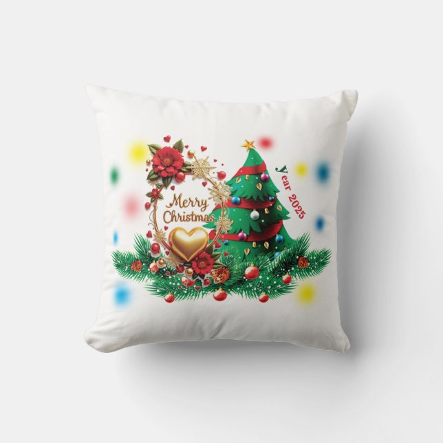 Merry Christmas 2025 Pillow Kissen (Vorderseite)