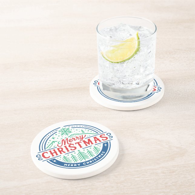 Merry Christmas 2 Getränkeuntersetzer (Seite)