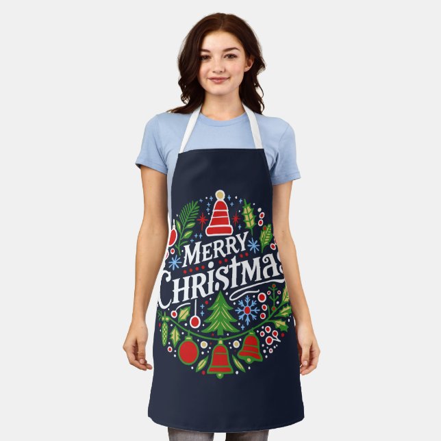 Merry Christmas 3 Schürze (Getragen)