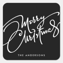 MERRY CHRISTMAS À MAIN | STICKER VACANCES