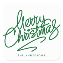 MERRY CHRISTMAS À MAIN | STICKER VACANCES