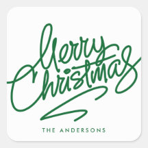 MERRY CHRISTMAS À MAIN | STICKER VACANCES