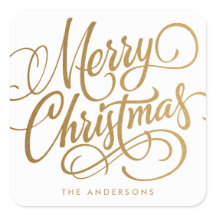 MERRY CHRISTMAS À MAIN | STICKER VACANCES