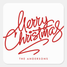 MERRY CHRISTMAS À MAIN | STICKER VACANCES